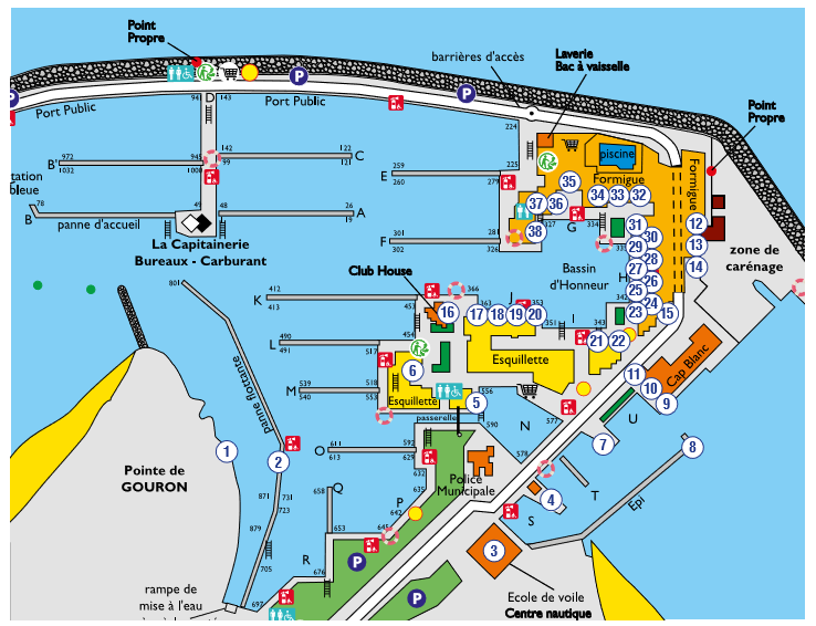 Plan Port de Bormes les Mimosas dans le Var