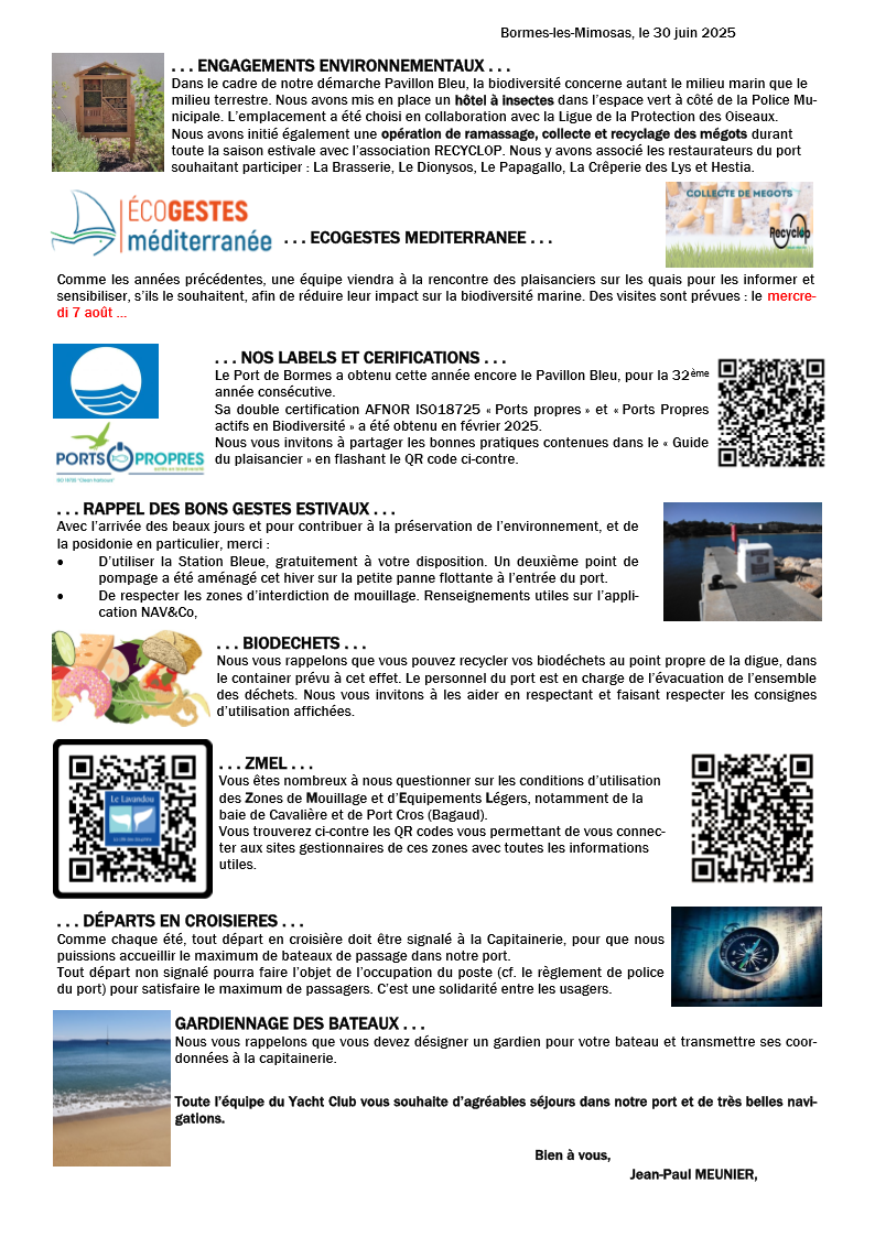 NEWS PORT BORMES 2025 VAR
