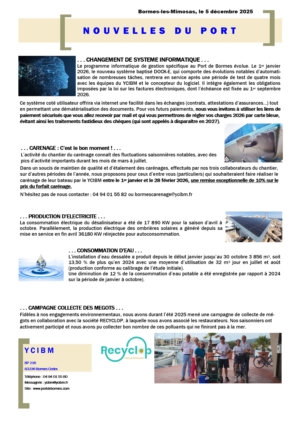 news port bormes decembre 2025